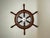 Brown Six Spoke Ship's Wheel with Chrome Hub For Sale - Image 8 of 9