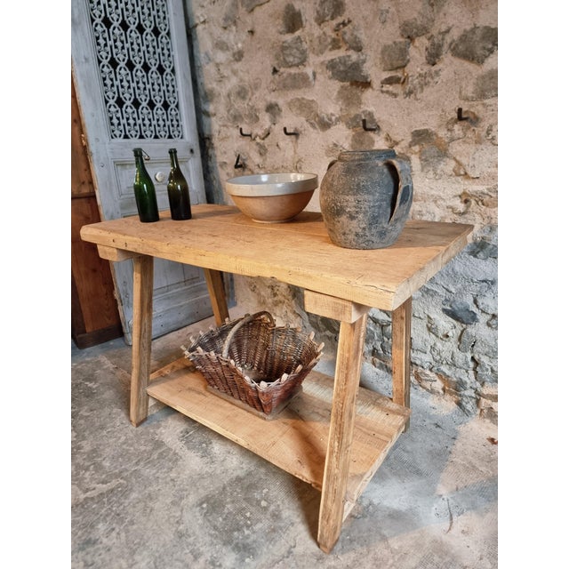 French Worktable in Beech, Chestnut and Oak, France, 1940s For Sale - Image 15 of 18