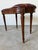 Brown Vintage French Provincial Louis XVI-Style Kidney-Shaped Upholstered Vanity Stool Bench For Sale - Image 8 of 13