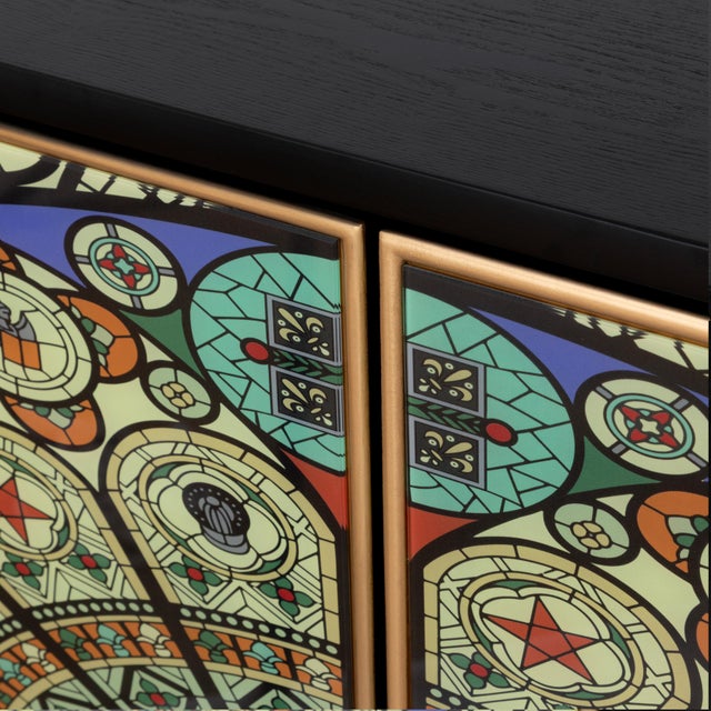 Metal Pasargad Home Solani 2-Door Accent Cabinet For Sale - Image 7 of 11