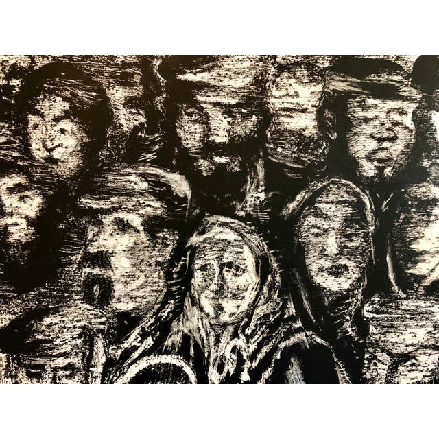 Pencil signed and dated, Judaica Lithograph. Anatoli Lwowitch Kaplan was a Russian painter, sculptor and printmaker, whose...