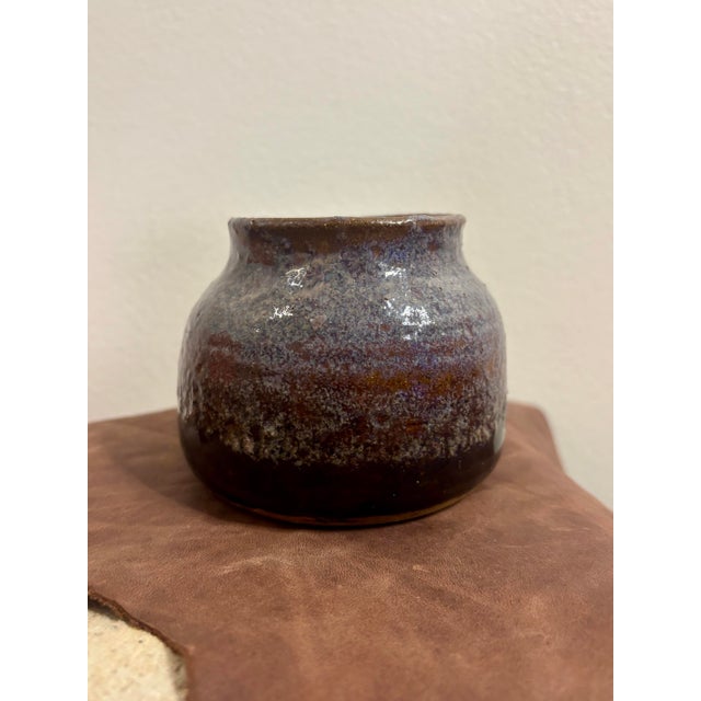 Mid-Century Modern Vintage 1980s Signed American Studio Pottery Art Vase For Sale - Image 3 of 7