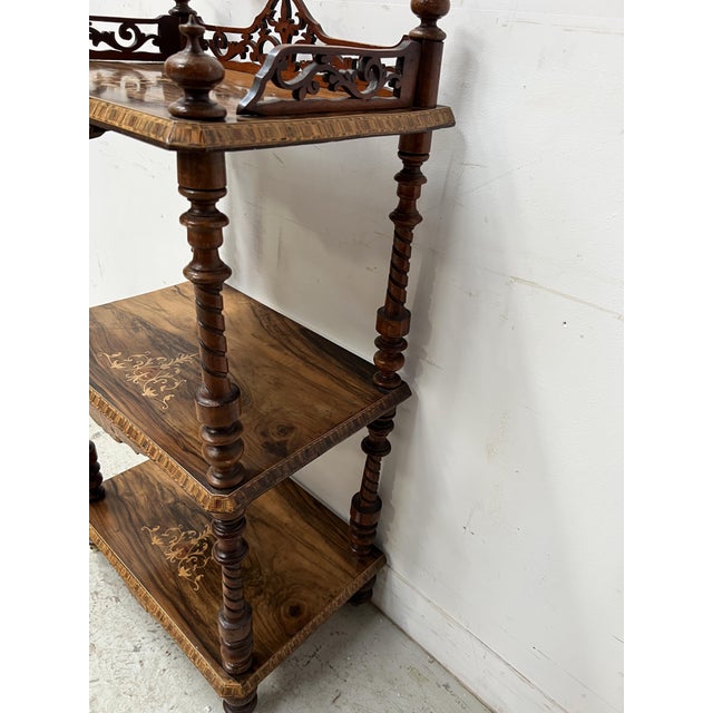Napoleon III Style Mahogany Marquetry Display Stand, 19th Century For Sale - Image 6 of 16