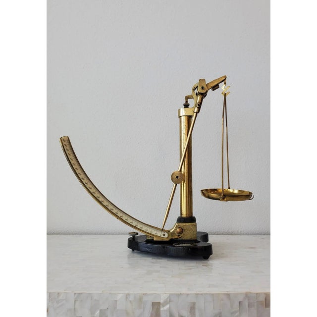 Vintage English Griffin & George Brass and Cast Iron Scale For Sale - Image 11 of 11
