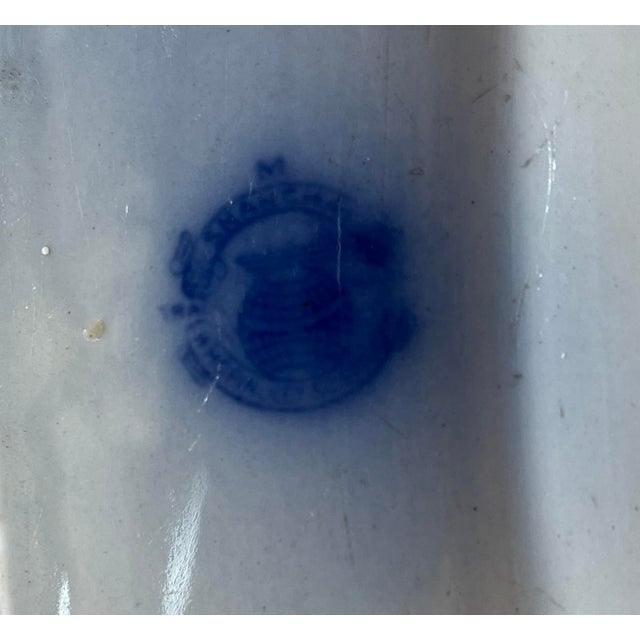 Antique W H Grindley & Co Flow Blue Platter in the Lake Scene Shanghai ...