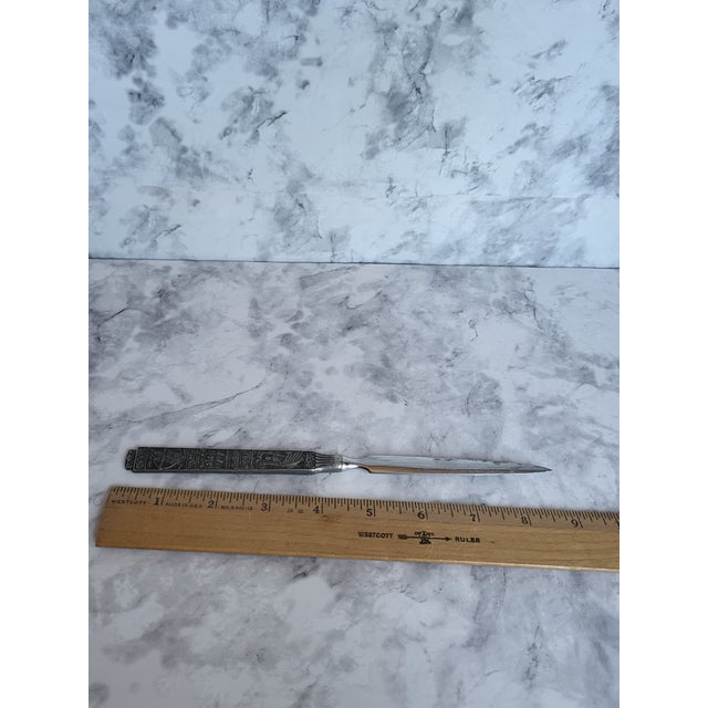 Norwegian Pewter Hardanger Konge Tinn Letter Opener For Sale - Image 10 of 10