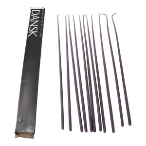 Vintage Dansk 16" Purple Tiny Taper Candles Set of 11 in Box
