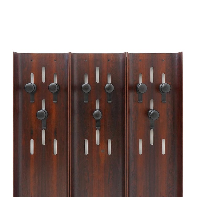 Brown Wall Coat Rack in Curved Plywood, 1960s For Sale - Image 8 of 15