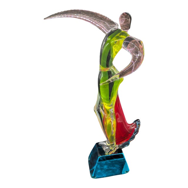 1990s Original Murano Glass "Bailadore" Sculpture: Signed Voltolina For Sale