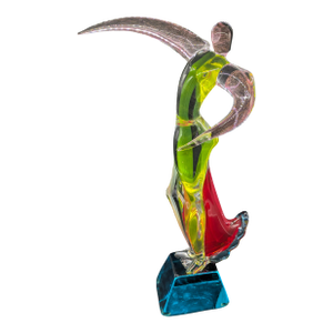 1990s Original Murano Glass "Bailadore" Sculpture: Signed Voltolina