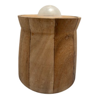 Vintage Midcentury Scandinavian Wood Ice Bucket For Sale