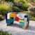 "Time Alone" by Michael Gustavson, Raku Ceramic Functional Bench Sculpture, Navy Teal Red & Orange Glaze, Contemporary California Art, Vibrant Colors For Sale - Image 4 of 9