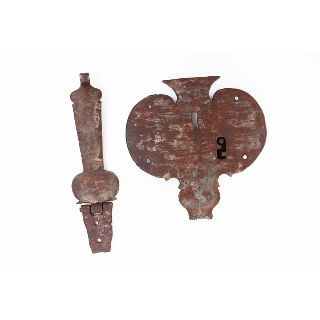 18th Century Wrought Iron Chest Lock For Sale - Image 11 of 13