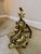 Large Antique French Brass Rococo Fire Dogs, 1900, Set of 2 For Sale - Image 4 of 6