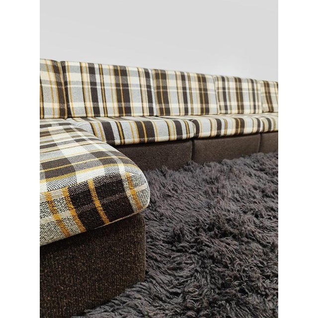 Brown Vintage Six-Piece Modular Sofa, 1970s, Set of 6 For Sale - Image 8 of 8