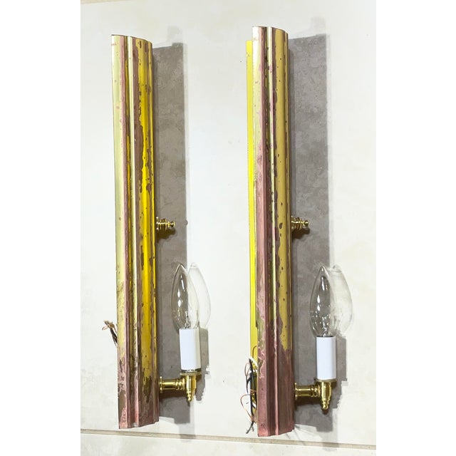 One of a Kind Pair of Joseph Malekan Repurposed Solid Bronze Sconces For Sale - Image 14 of 14