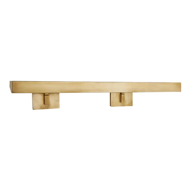 J. Randall Powers for Visual Comfort Signature McClain 30" Hardwired Picture Light in Hand-Rubbed Antique Brass For Sale