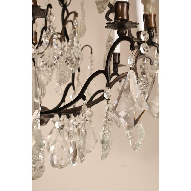Versailles Style Crystal And Bronze Chandelier For Sale - Image 11 of 18