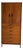 Mid 20th Century In Style of Richard Artschwager Walnut Gentleman’s Chest Mid Century Modern Tall Dresser Cabinet For Sale