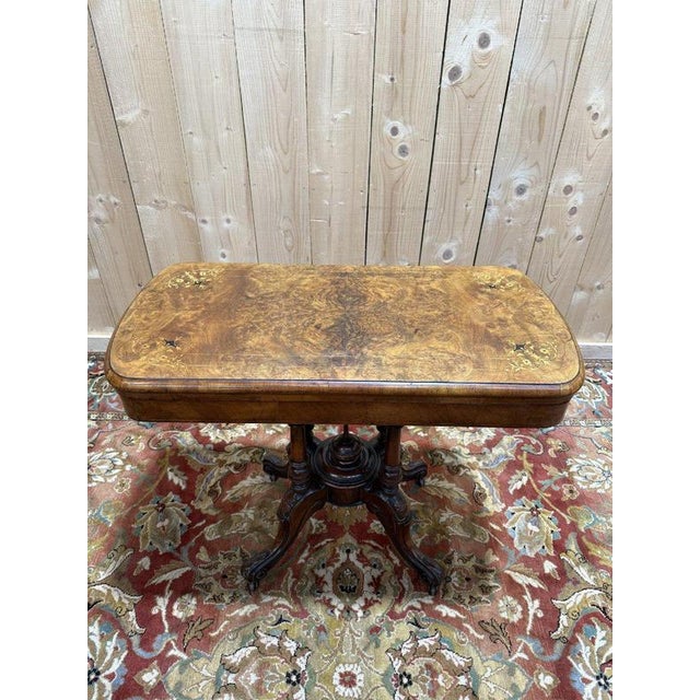 English-Style Victorian Marquetry Games Table For Sale - Image 3 of 10