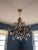 1950s Mid-Century Rococo Revival Crystal Chandelier With Gilded Leaf Arms For Sale In Dallas - Image 6 of 10