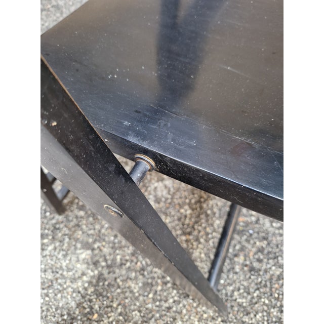Tric Folding Chairs in Black Lacquered Wood by Achille and Pier Giacomo Castiglioni for BBB Bonacina, 1970s, Set of 4 For Sale - Image 12 of 15