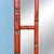 Faux Bamboo Greek Key Red and Gold Mirror For Sale - Image 4 of 4