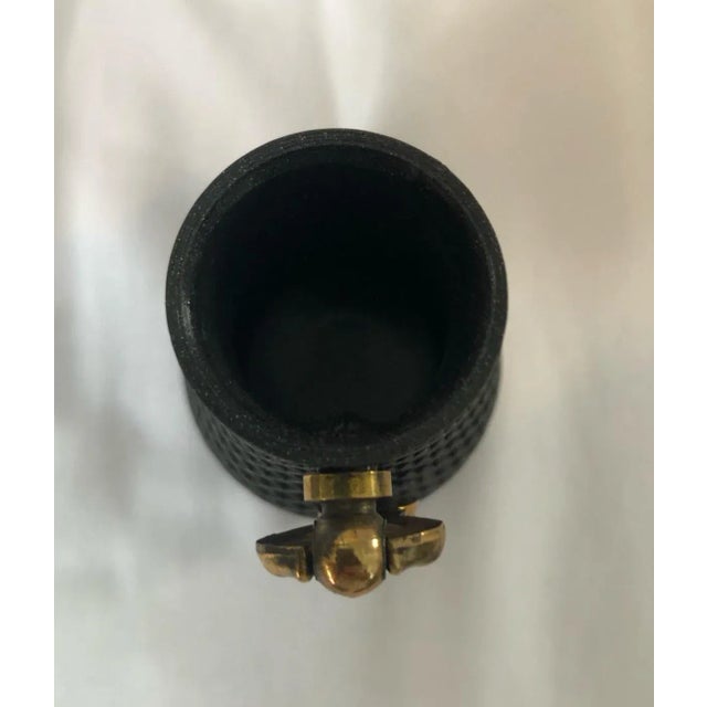 Vase Orne de Bronze, AVOIR's custom designed Bronze Adorned 3d Printed Vase, is made from an antique French bronze tassel...