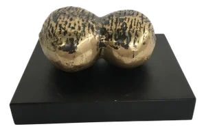 Vintage Italian Bronze Abstract Sculpture, 1970