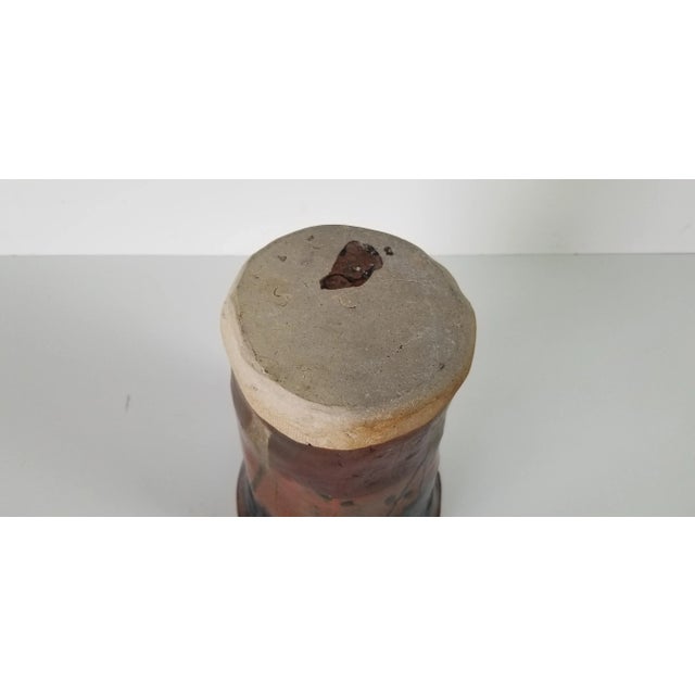 Brown Vintage Signed Brown Glaze Art Pottery Vase For Sale - Image 8 of 10