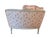 Lewis Mittman Gorgeous 20th Century French Settee With New LoveShackFancy Linen Upholstery For Sale - Image 4 of 9