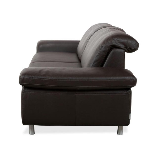Model 29830 2-Seater Sofa in Dark Brown Leather from Willi Schillig For Sale - Image 16 of 17