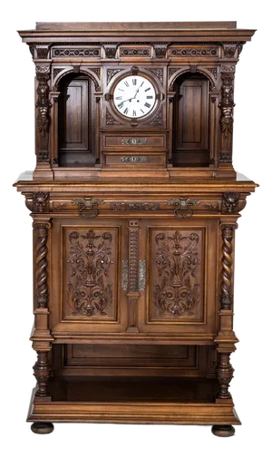 Late 19th Century Historicist Sideboard with Clock, Germany