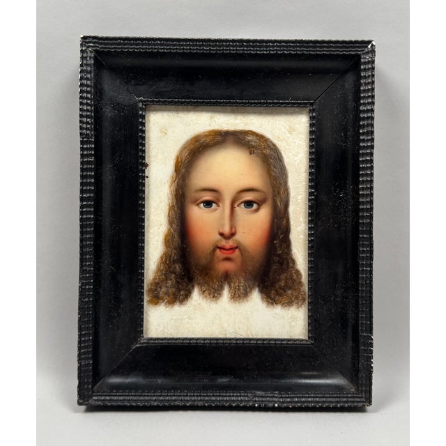 The Holy Face of Christ, 1800s, Oil on Copper For Sale - Image 7 of 7
