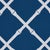 Hollywood Regency Sample - Schumacher Bamboo Trellis Indoor/Outdoor Fabric in Navy For Sale - Image 3 of 4