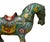 Vintage Chinese Turquoise Blue Flower Cloisonné Enamel Horse Statue For Sale - Image 13 of 13