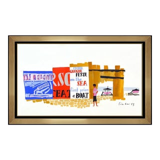 1950s Ads Fill the Boardwalk, Nicola Simbari For Sale