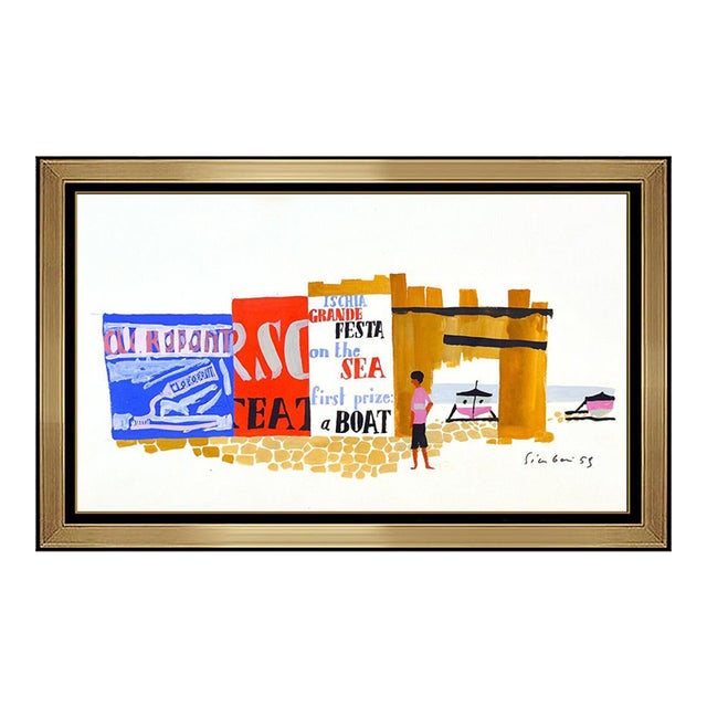 1950s Ads Fill the Boardwalk, Nicola Simbari For Sale