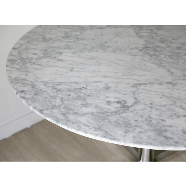 French Marble and Steel Table, 1970 For Sale - Image 10 of 18