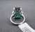 Green 12.49 Ct Natural Emerald & Diamond Ring, Size 6.5 For Sale - Image 8 of 8