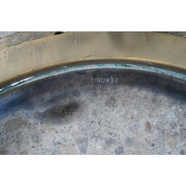 Early 20th Century Extremely Large Antique Solid Bronze Maritime Ships Porthole Nautical For Sale - Image 6 of 12