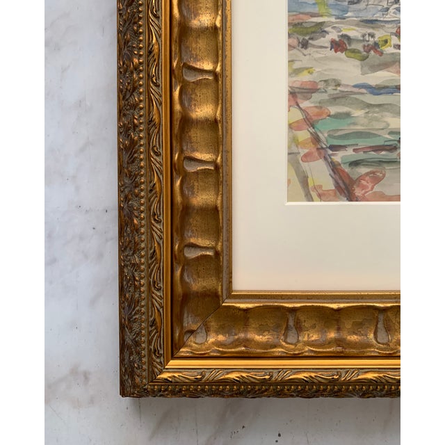 1920's French Original Watercolor For Sale - Image 10 of 12