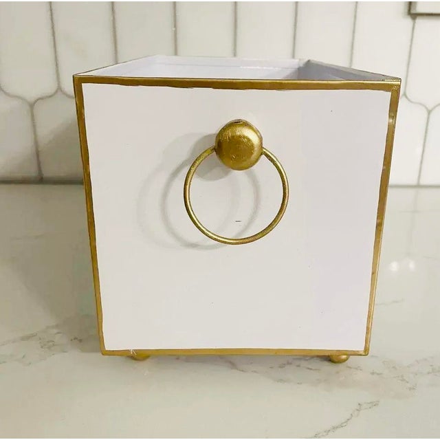 Modern Transitional Style Rectangular Cachepot For Sale - Image 4 of 8