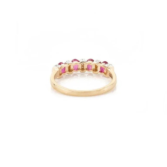 Alternate Ruby Diamond 18k Band Ring Size 7 (All Sizes Available) For Sale In New York - Image 6 of 9