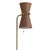 2020s Gable Floor Lamp, Antique Natural Brass with Russet Shade For Sale - Image 5 of 8