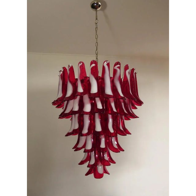 Red Murano Glass Chandelier, 1983 For Sale - Image 13 of 13