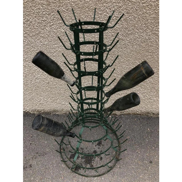 Galvanized steel bottle rack, approx. 100 bottles.