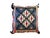 Vintage Handwoven Wool Kilim Accent Pillow With Geometric Diamond Pattern For Sale - Image 4 of 7