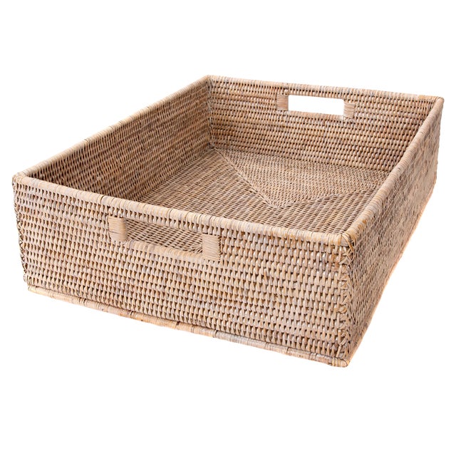 Artifacts Rattan Rectangular Basket 20"x16"x6" Chairish