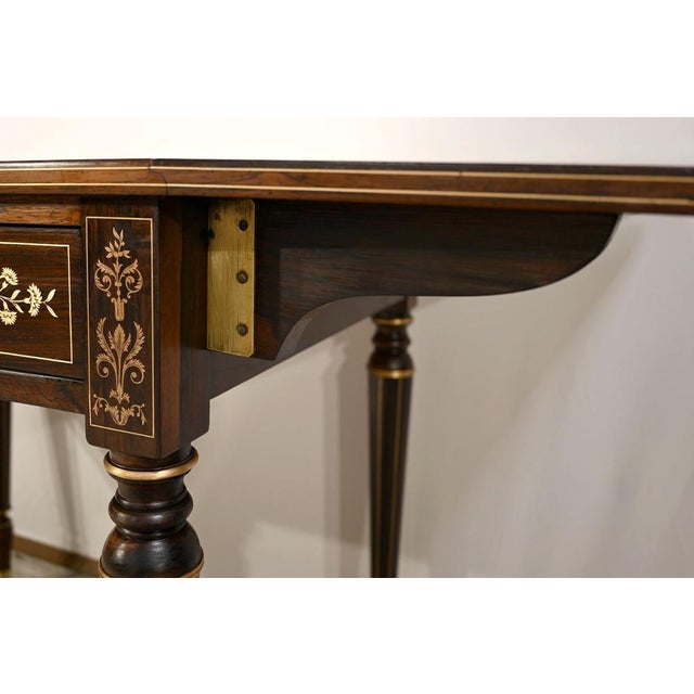 Brown Napoleon III Table in Louis XVI Style For Sale - Image 8 of 18